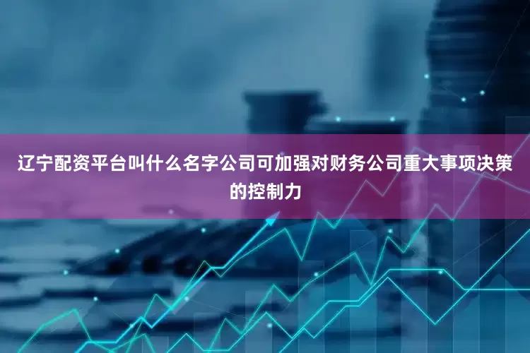辽宁配资平台叫什么名字公司可加强对财务公司重大事项决策的控制力